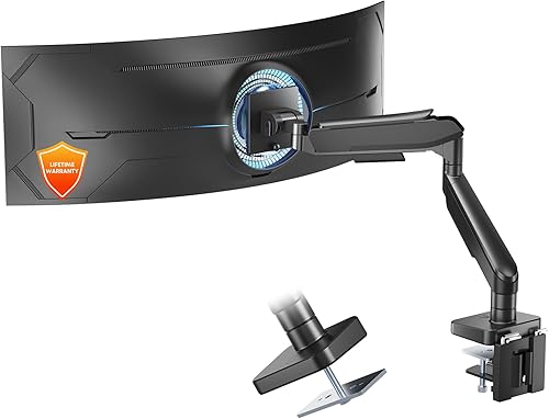 PUTORSEN Soporte de escritorio de aluminio de alta calidad de 17 a 49 pulgadas para pantallas ultraanchas, brazo de monitor resistente totalmente disponible en Yaxa Peru