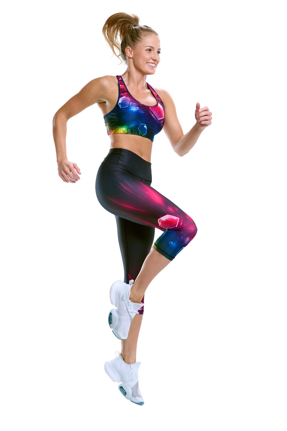 Damskie legginsy Winshape z okrągłym dekoltem i jogą