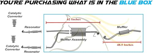 Miniatura 2 de Northeastern Exhaust | Conjunto de silenciador central de acero inoxidable y kit de silenciador trasero compatible con Infiniti QX4 2001-2003,