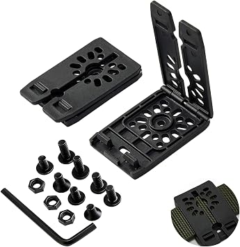 Molle Attachment with Mounting Hardwares, 3" Molle Clips for Vests, Backpacks, Pouches, and Molle Belt