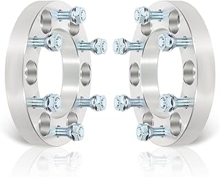 ECCPP 2X 1 inch 6x5.5 to 6x5.5 Wheel Spacer 6x139.7mm to 6x139.7mm Bolt On 12x1.5 Studs W/24 Lug Nuts (2) for 2008-2012 for Ch-evr-olet Colorado for GMC Canyon Censor for to-yo-ta 4-Runner FJ Cruiser