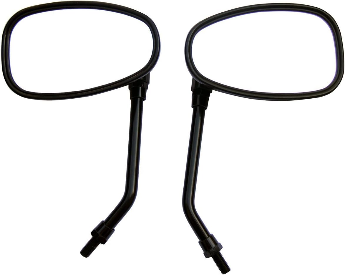 Black Oval Rear View Mirrors Compatible for 2013 Suzuki Boulevard M109R