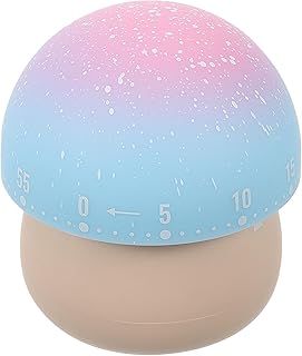 Mechanical Kitchen Timer Mushroom Design Manual Countdown Cooking Timer for Baking and Time Management, Beige Color Suitable for Home and Seniors
