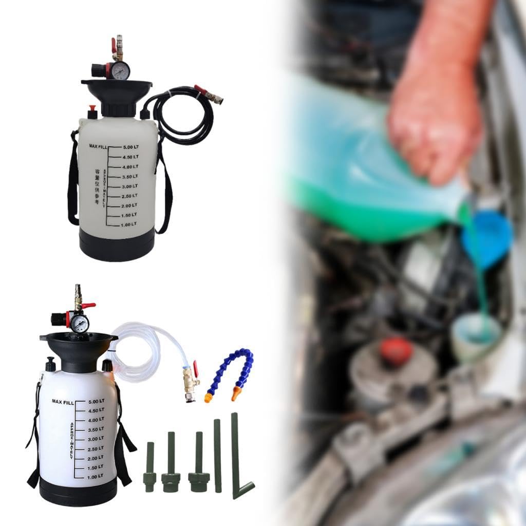 1 Set di Pompa Aspiratrice Pneumatica per Trasmissione ATF con Serbatoio Flessibile di Grandi Dimensioni E Dispositivo a Imbuto, Adatta per Officine, Senza adattatore