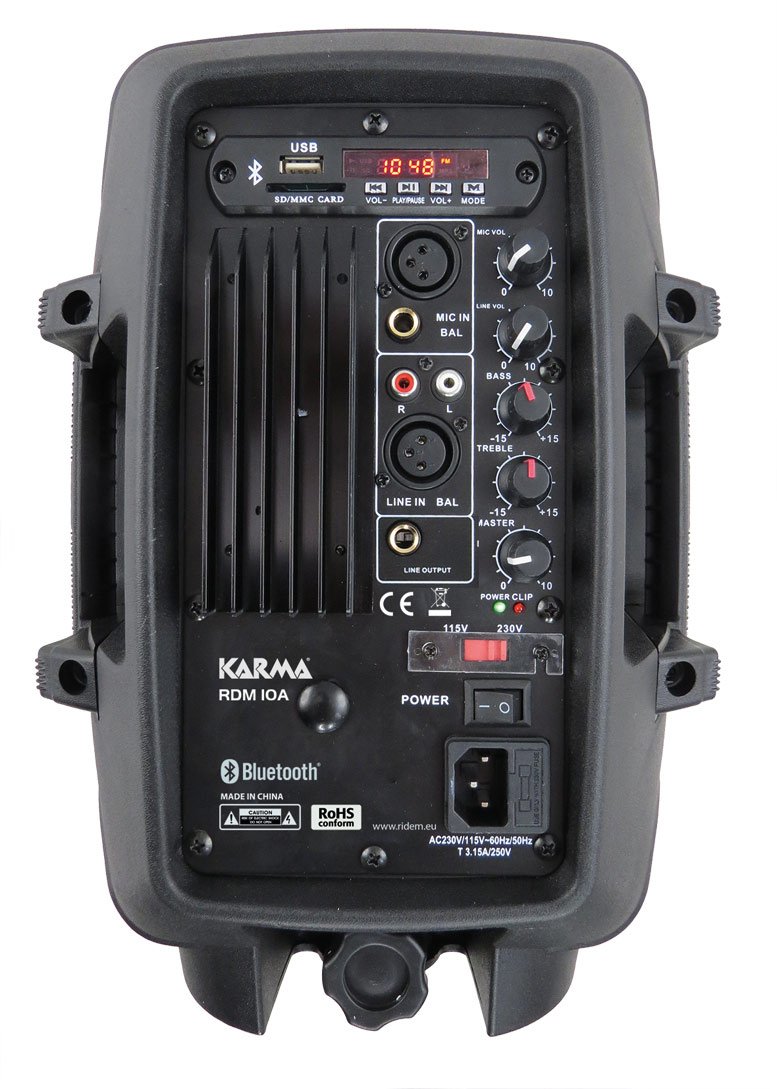Karma RDM 10A diffusore amplificato da 160W con USB, bluetooth e telecomando (animazione, karaoke, ecc..)