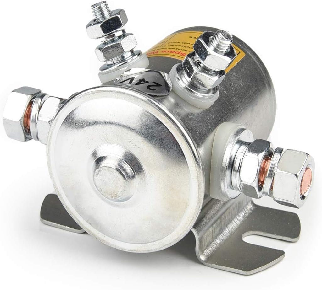 MaySpare Duty Solenoid Relay NEED BREAK 24063 24 volt For Golf Carts,Winch, Marine Heavy Duty SPST Solenoid
