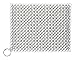 GYMAN Cast Iron Cleaner Chainmail Scrubber 8"x8" Stainless Steel 316L for Kitchen Cookware Cast Iron Pan Pre-Seasoned Pan Dutch Ovens Waffle Iron Pans Scraper Cast Iron Grill Scraper Skillet Scraper
