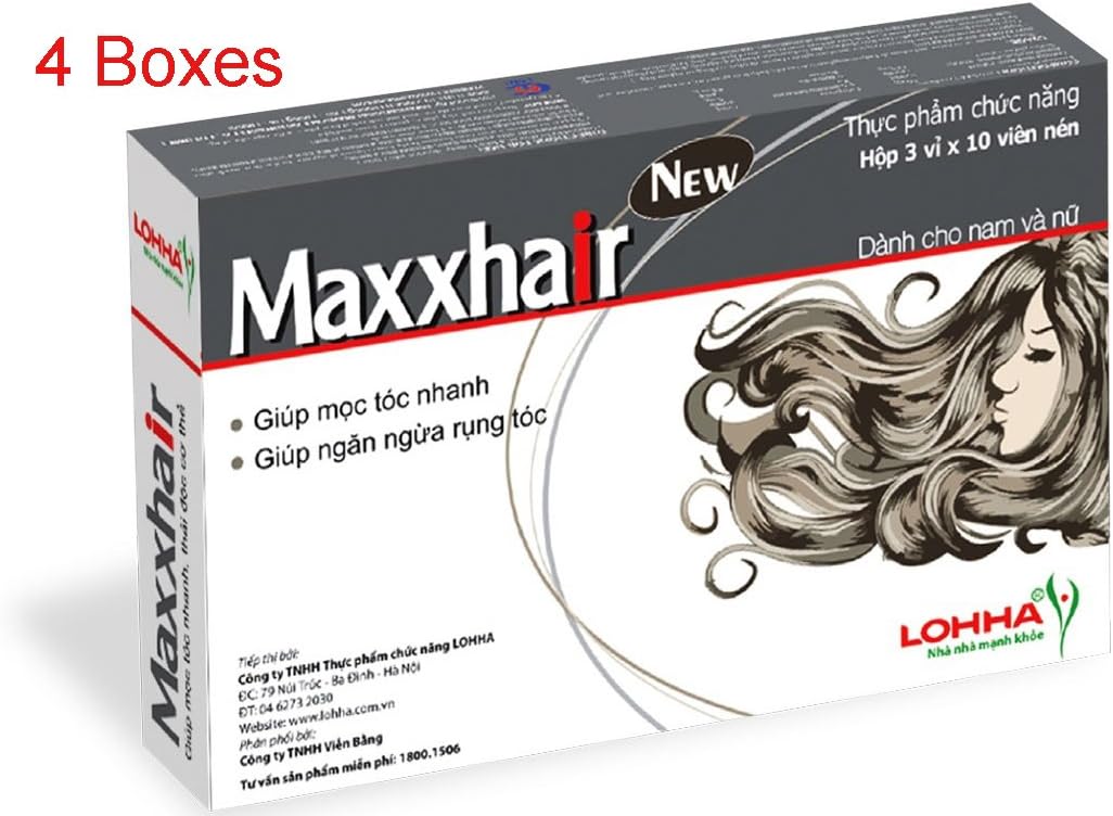 04 Boxes Maxxhair Help for Hiar Strong, Enhances The Health of The Hair-Ship from USA time 7-14 Days