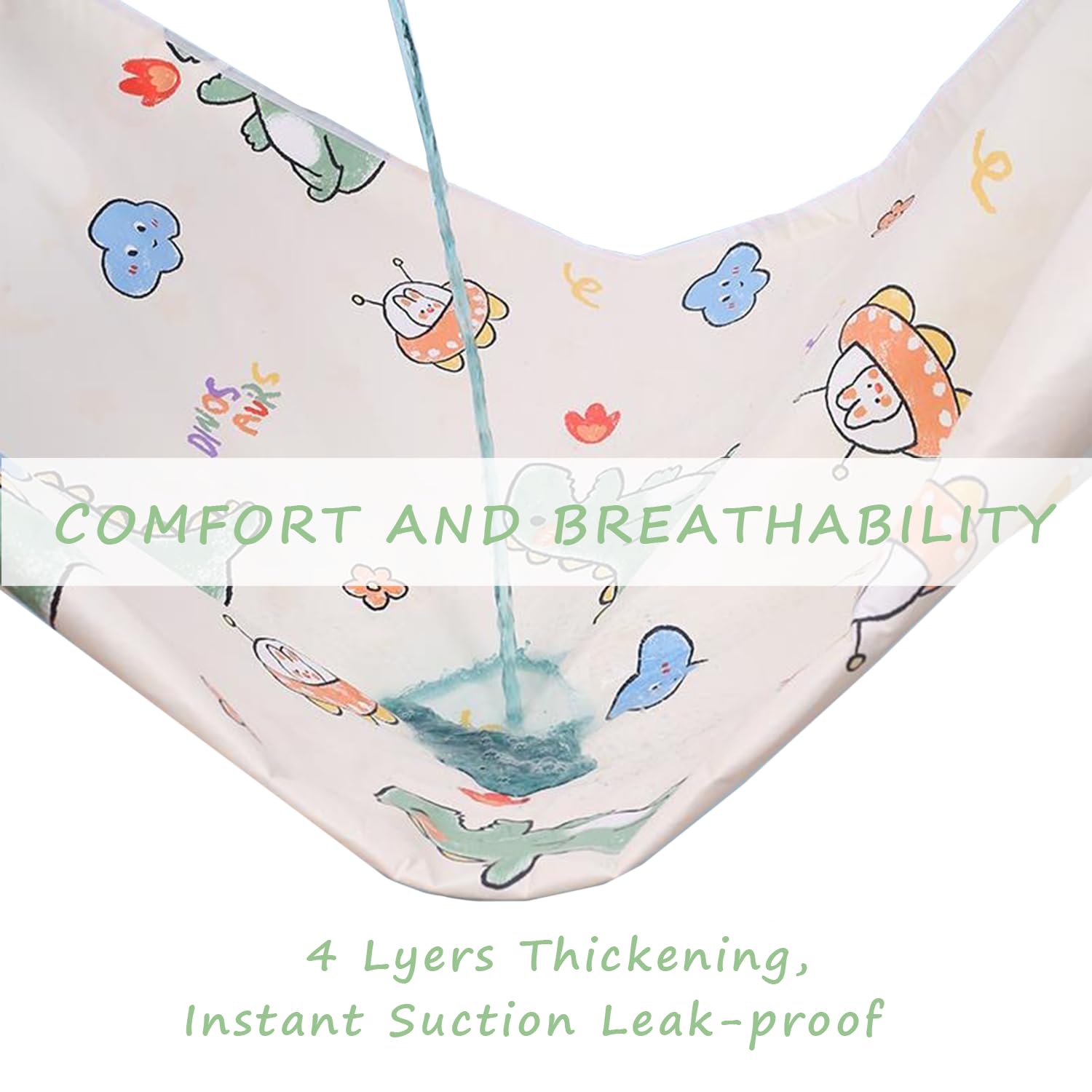 Almohadillas de cama reutilizables y lavables, almohadillas impermeables para incontinencia, almohadillas absorbentes antideslizantes para personas mayores, niños, hospitales, mascotas, 28 x 36