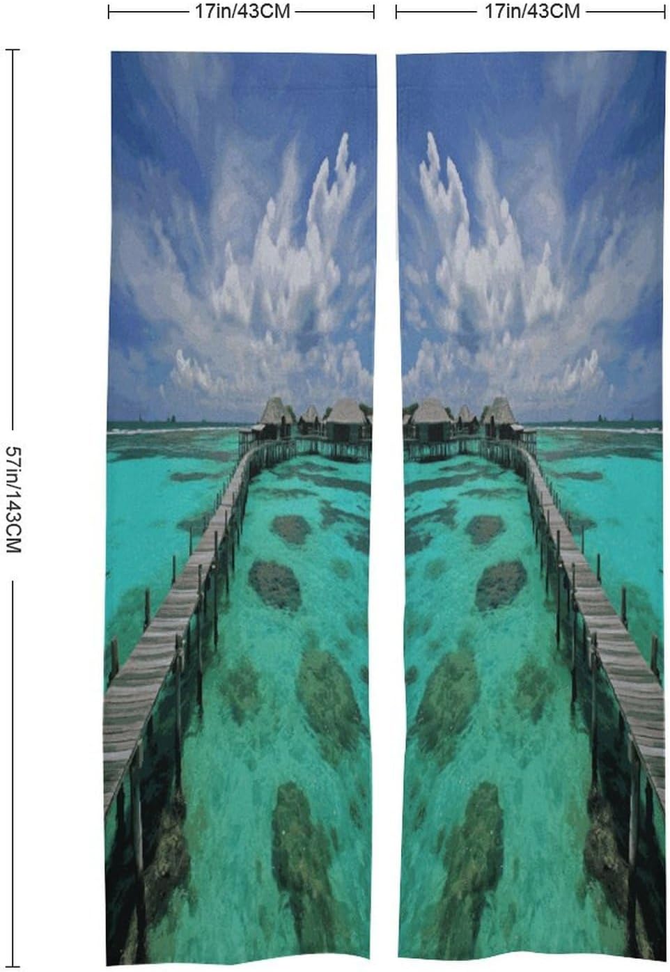 Maldives Scenery Door Curtain Printed Doorway Noren Japanese Style Doorway Room Divider Curtains for Privacy Partition Divider Kitchen Home Decorations Wall Hanging