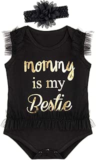 COSLAND Baby Girls' Lace Tutu Dress Bodysuit with Headband - coolthings.us