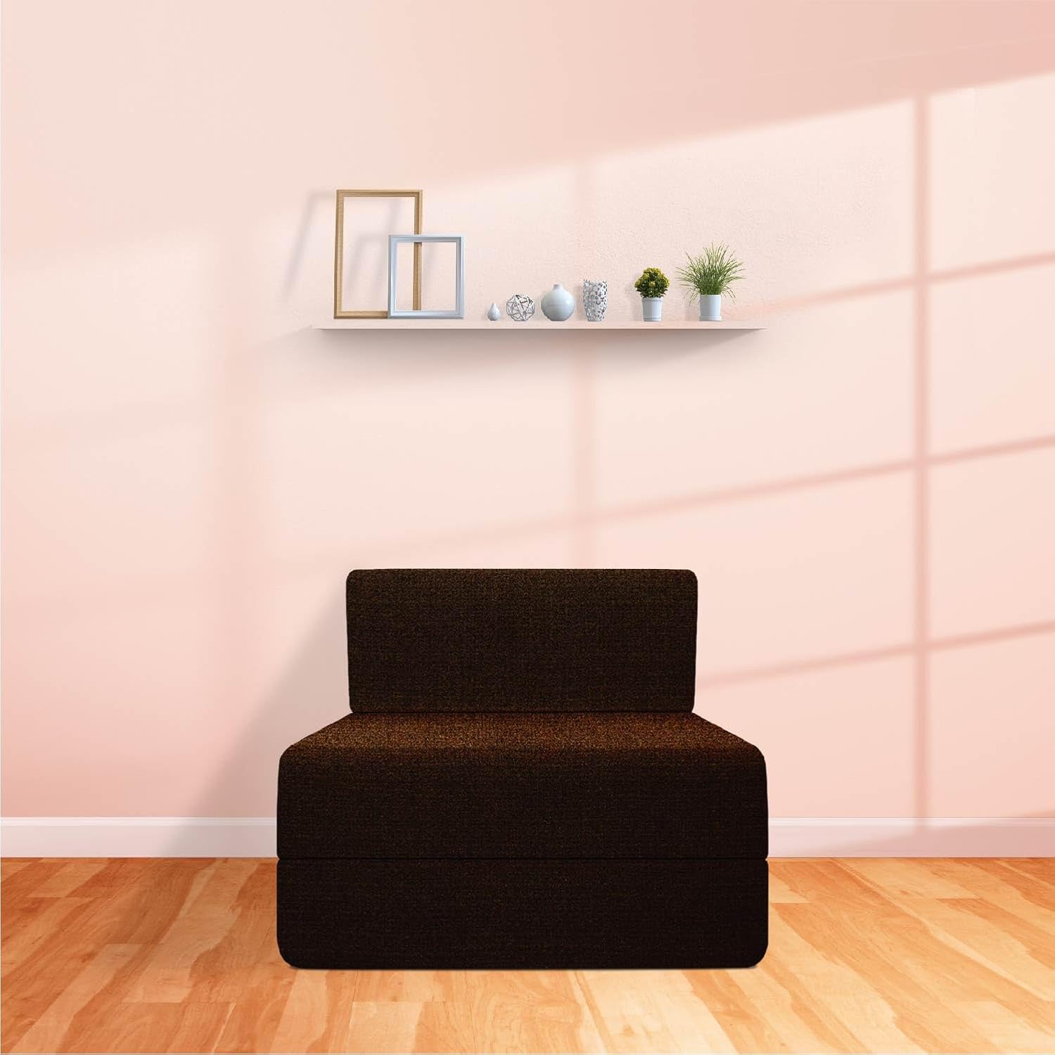 Staron 1 Seater Sofa Cum Bed | Foldable Sofacum Bed | Jute Fabric Washable Cover Sofa | 3′ X 6′ Feet (Maroon Without Pillows) Staron 1 Seater Sofa Cum Bed | Foldable Sofacum Bed | Jute Fabric Washable Cover Sofa | 3′ X 6′ Feet (Maroon Without Pillows)