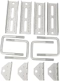 Kit de supports de couchettes pour remorque de bateau, robuste, angle de hauteur réglable, fer galvanisé, matériel de traverse de 8 pouces pour ponton, jet ski, bateaux d'eau - 3