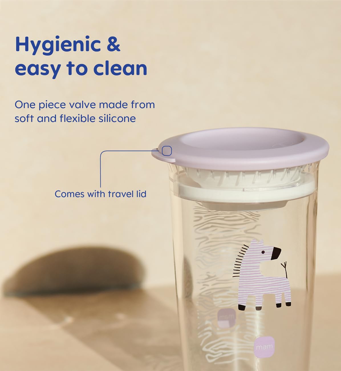 MAM Tasse facile à boire pour enfant | 290 ml | Bord à 360° pour siroter à n'importe quel angle | Transparent comme du verre | Facile à tenir | Valve en silicone souple monobloc | Accessoires pour - 5