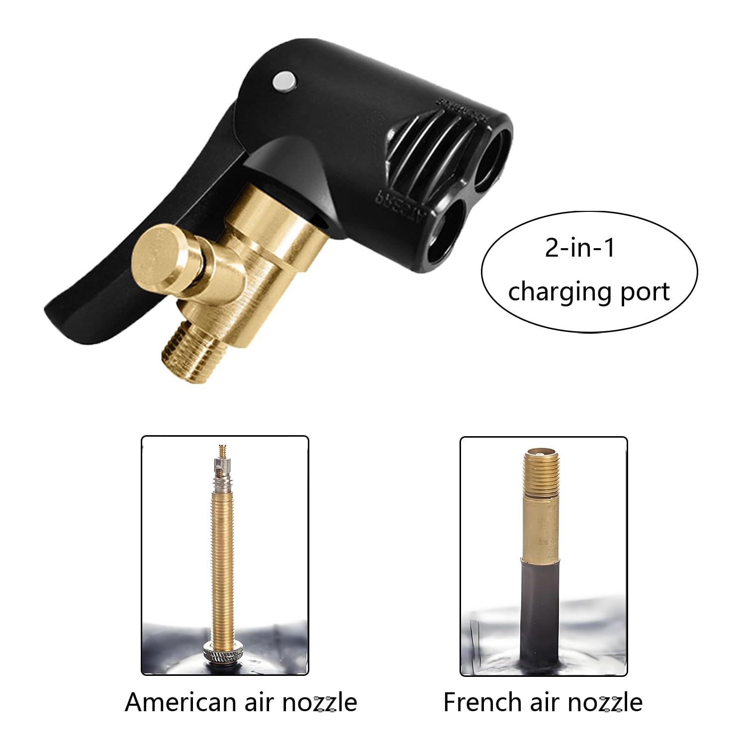 Adaptateur Valve Pneu Voiture En Laiton - Double Valve Pour Gonflage Pneus Auto, Moto, Vélo