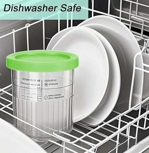 Miniatura 6 de WHSSFINE Recipientes de helado de repuesto para ninja creami compatibles con NC500, NC501 reutilizables, paquete de 4