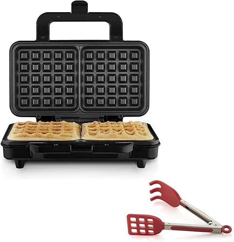 Miniatura 6 de Mini soporte de pinzas para gofres de fácil agarre, mango antideslizante, negro