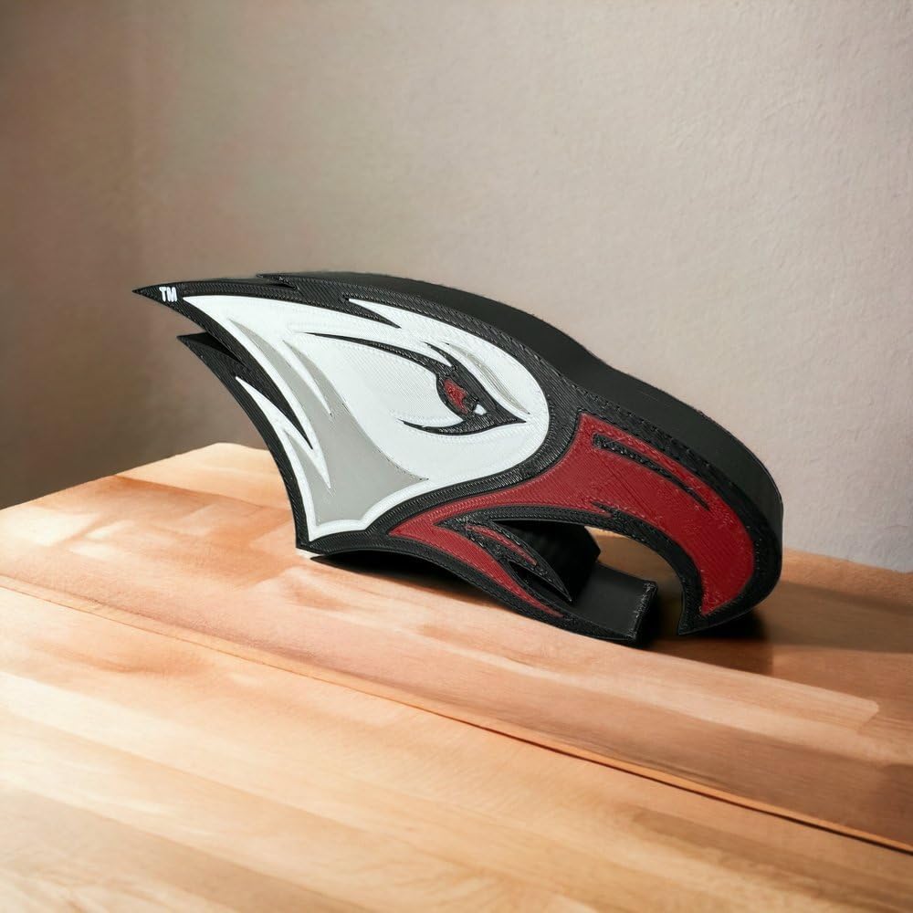 Officially Licensed NC Central Printed Decorative Figure - Great for Home Office, Desk, Shelf - Made from Quality Material - RED, Black, White, Grey College Sports Decor