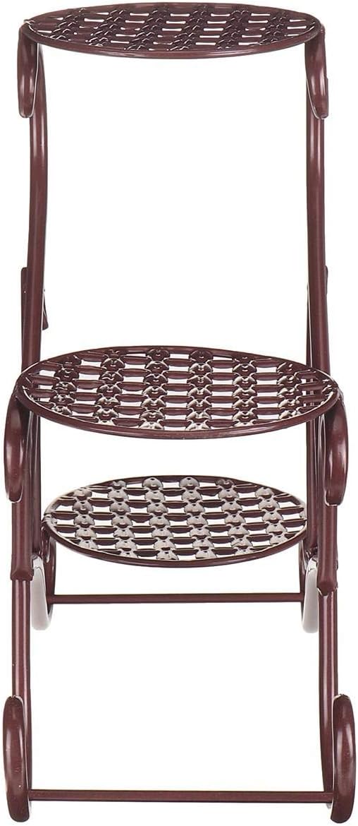 European Iron Multi-Layer Mini Planter Stand Flower Holder Display Home Garden Decor Indoor Outdoor