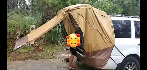Toldo para portón trasero de tamaño XL para automóvil, camping, viajes por carretera, esenciales, tamaño mediano a completo, SUV, camioneta,