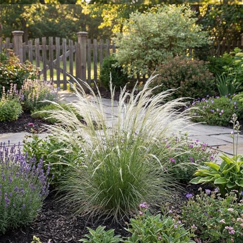 Bloomique - 6er - Set - Stipa tenuissima Pferdeschwänze - Federgras - Ziergras - Winterhart - Mehrjährig - Höhe 10-20 cm - 9 - cm - Topf