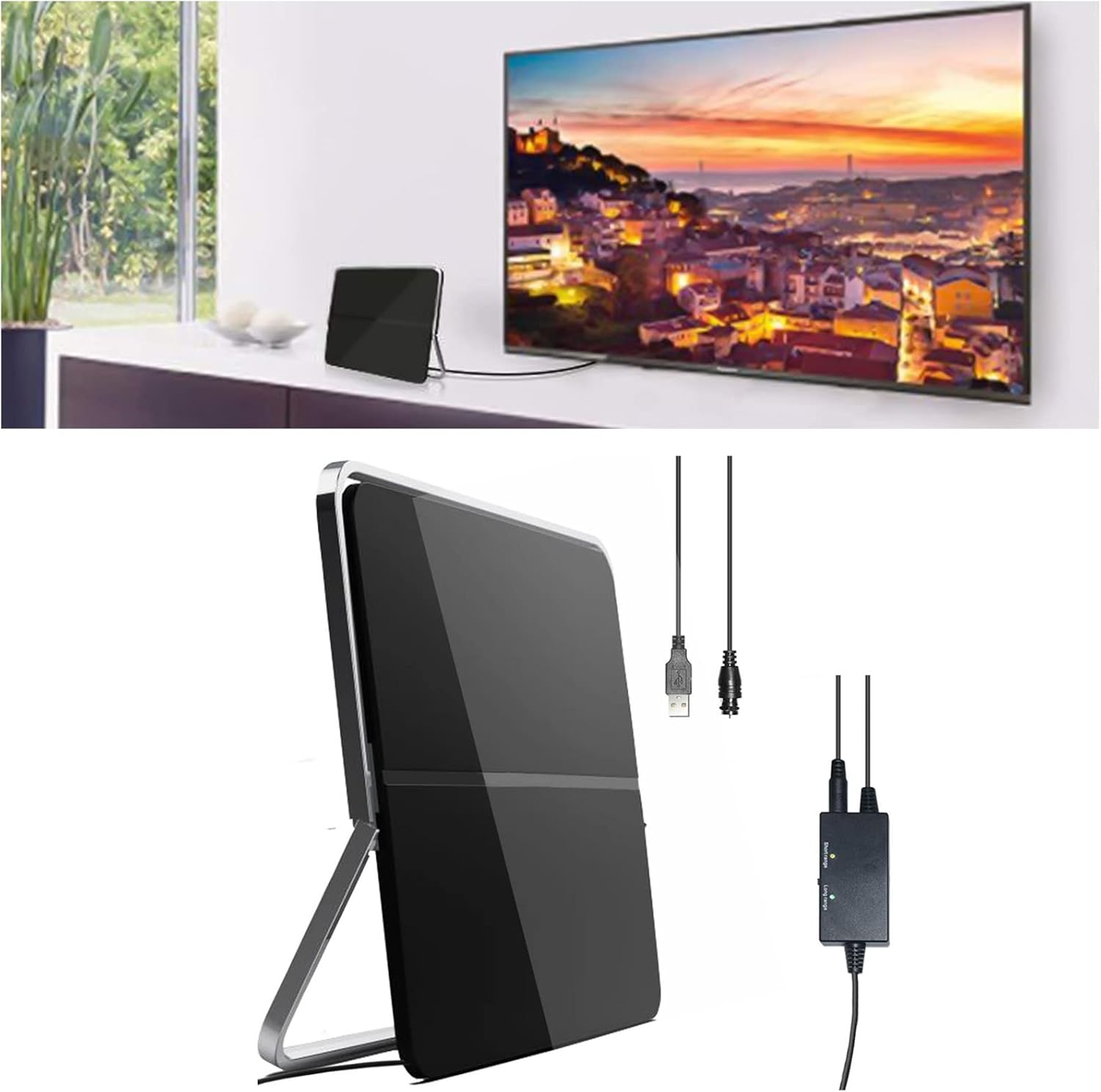 Indoor Outdoor Digital Tv Antenna,Powerful Signal Booster