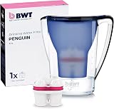 Carafe filtrante BWT PENGUIN 2,6 l avec cartouche Magnesium – filtre à eau robinet | réduit calcaire, chlore, métaux lourds | eau enrichie en magnésium, idéale thé, café, cuisine | charbon actif - 1