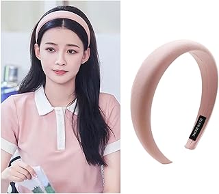 طوق راس مبطن مكتنز للنساء، طوق راس عريض للنساء، شريط راس سميك غير قابل للانزلاق، شريط راس مبطن من الساتان، اكسسوارات شعر للنساء والفتيات