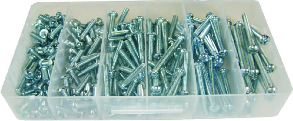 L.H. Dottie 1032PS Machine Screw Kit, Round Head, 10-32 TPI by 1/2-Inch to 2-Inch Length