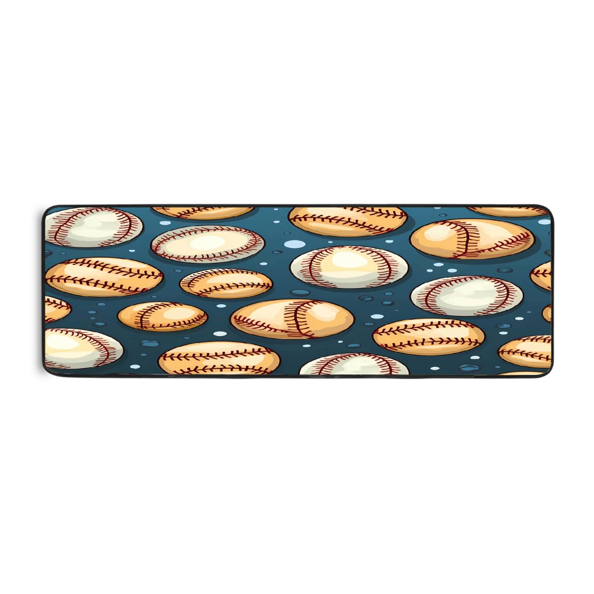 Tapis de cuisine vintage baseball tapis de sol antidérapant 183x61cm