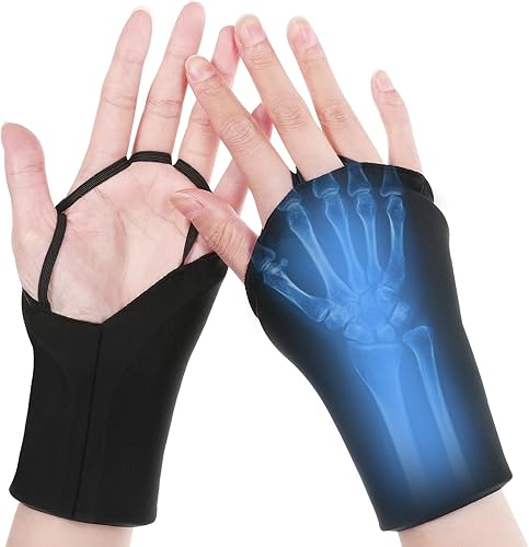 Miniatura 1 de Luguiic Paquete de hielo para muñeca y mano, (2 paquetes) de compresa fría y caliente para aliviar el dolor, guantes de hielo de gel reutilizables