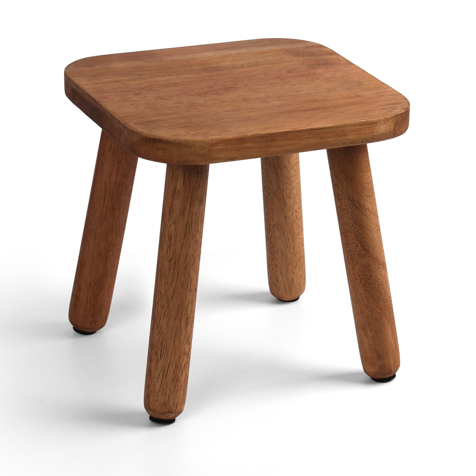 Small Wooden Step Stool 9.3"– 300lbs,No-Tools Assembly,Non-Slip
