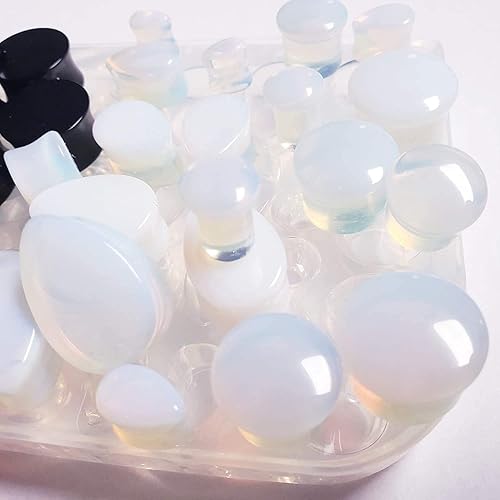 Miniatura 2 de AlenkaD - Molde de silicona para estiramiento de oído, resina epoxi, calibre 3 en 1, tamaño 0.157 in-0.787 in, doble llamarada, lágrima de una sola