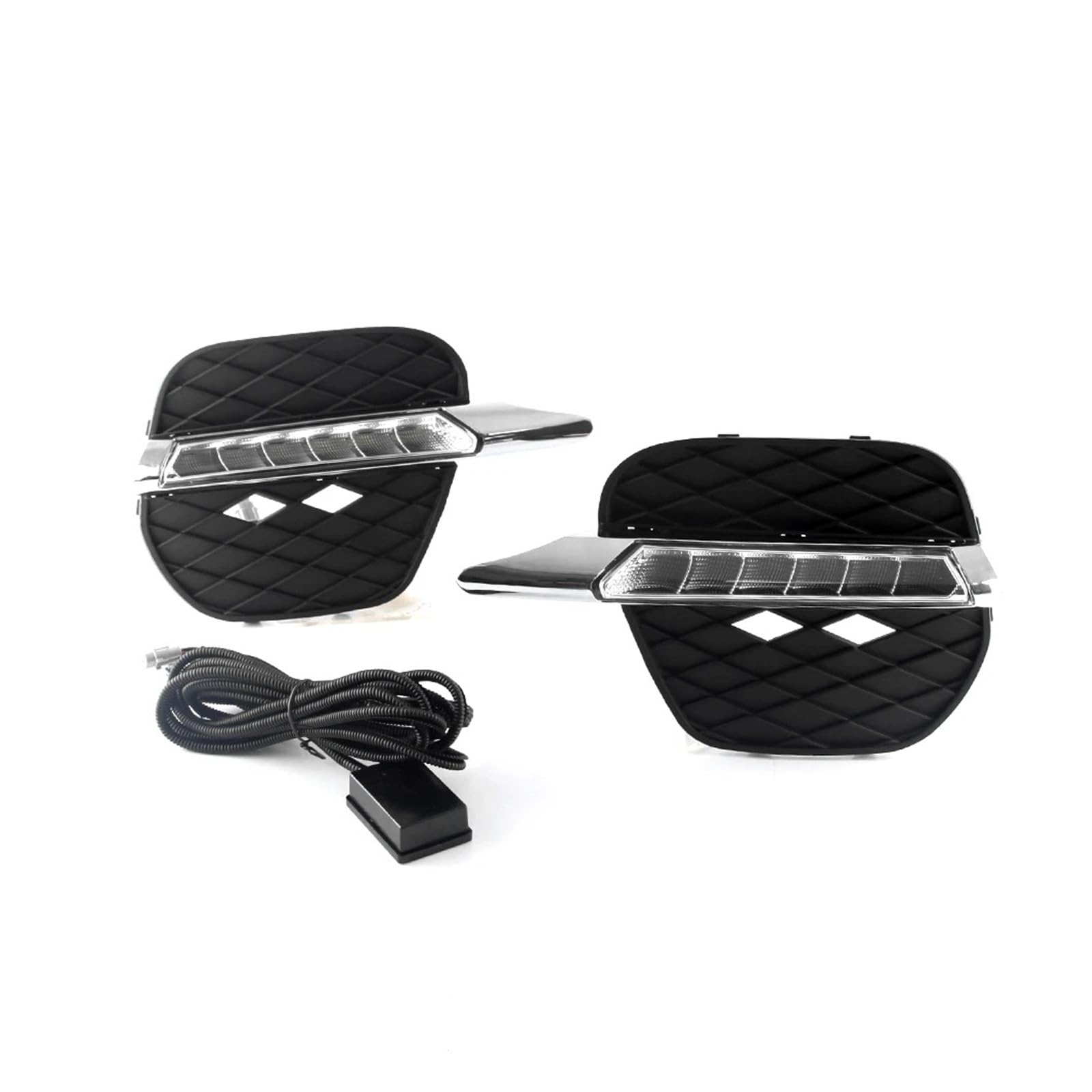 XCZPRKMXY LED DRL Daytime Running Light Front Fog Lamps Assembly Accessories Compatible With BMW X5 E70 2011 2012 2013 2014