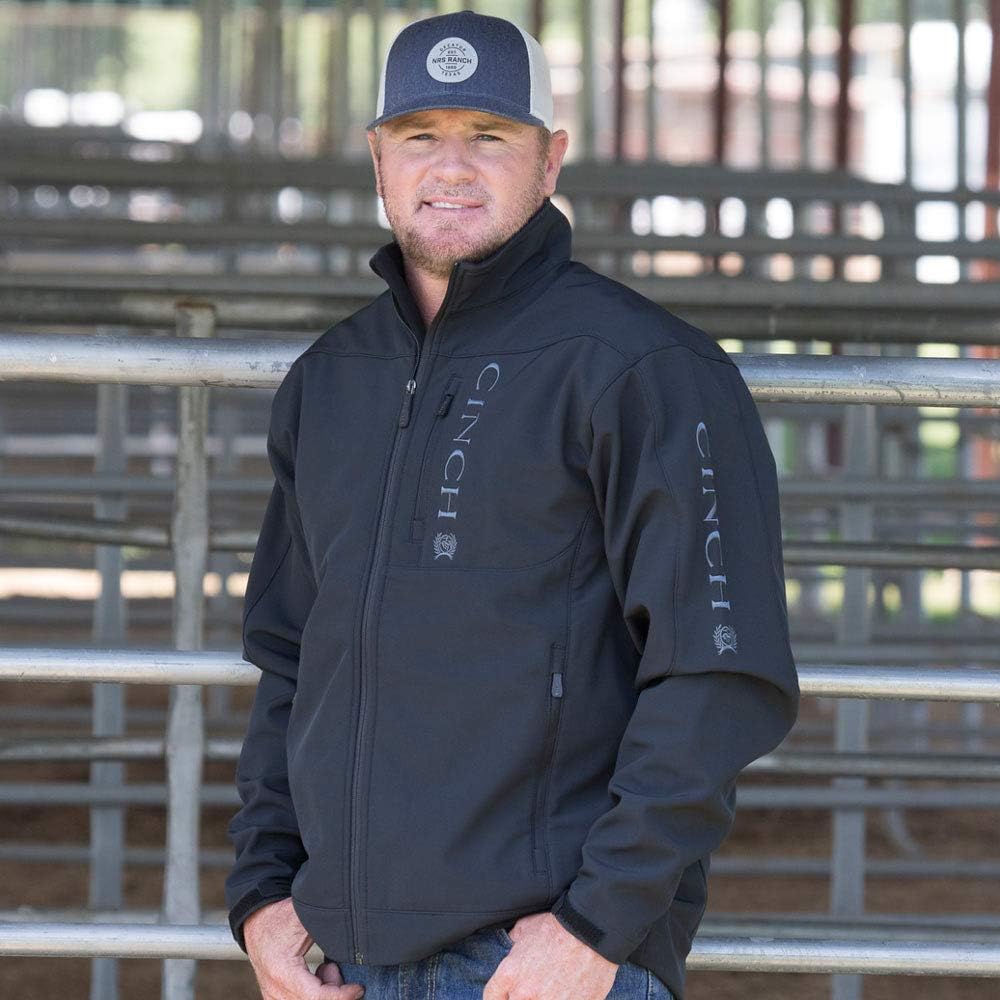 Cinch Men's Softshell Bonded Jacket Black Small - Image 2