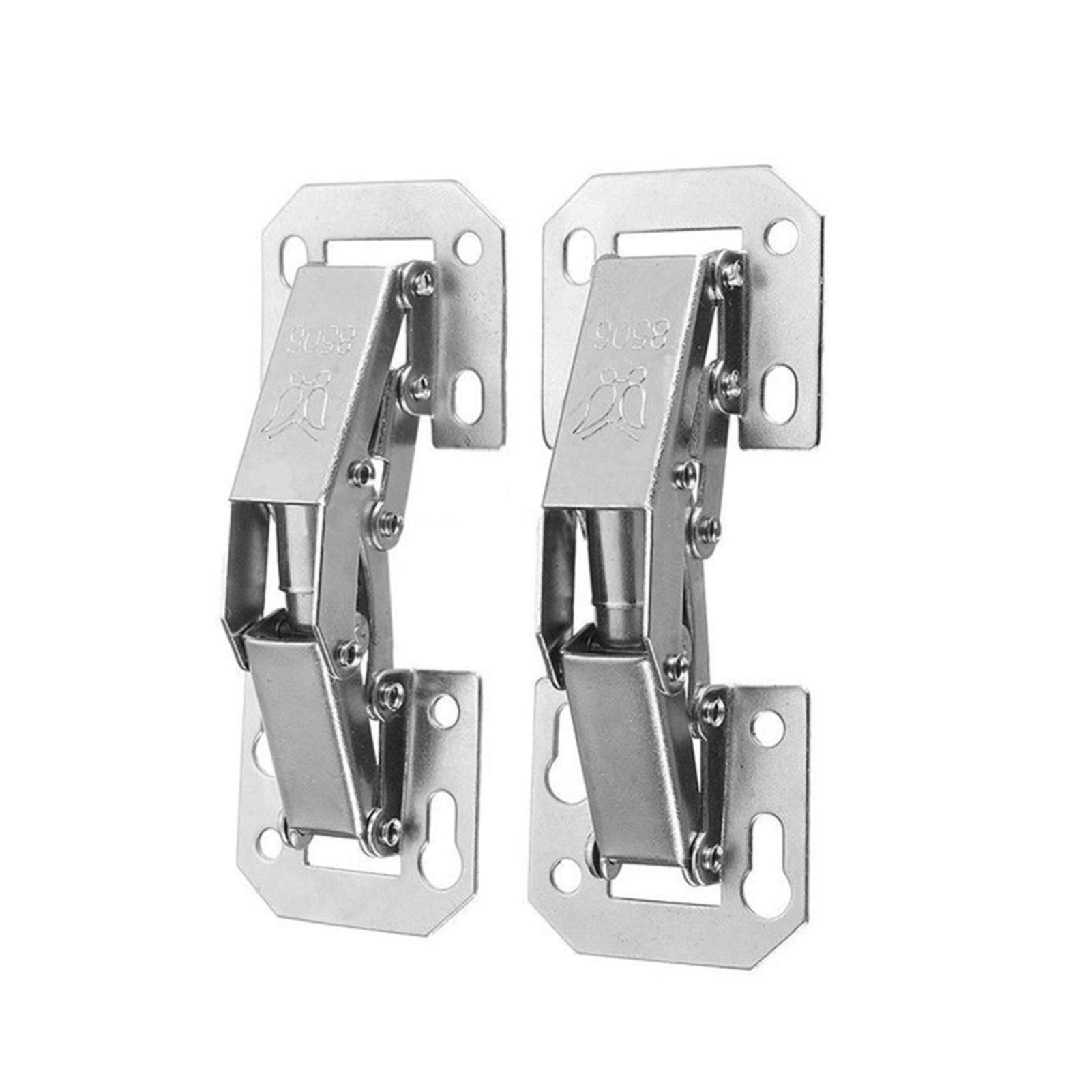 AUNANGLJSCS Practical 90 Degree Cabinet Hinges， 3 Inch No-Drilling Hole Bridge Shaped Spring Hinge， Cupboard Door Hardware with Screw(3 Inch)