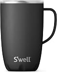 Bien - Mug de voyage avec poignée, 16 oz, isolation sous vide, glissière ouverte