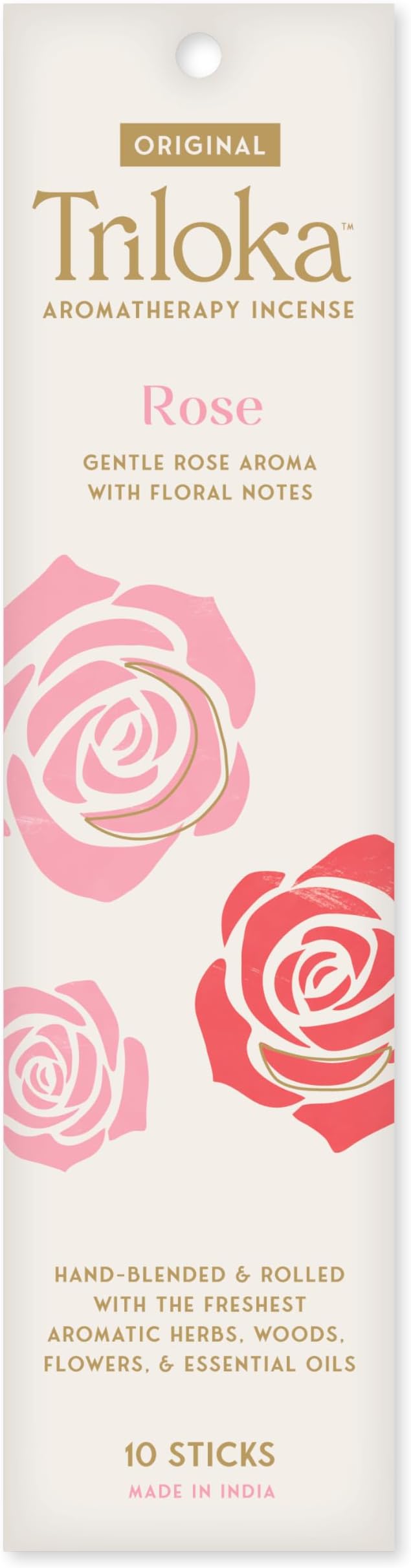 Triloka Original Incense, Rose, 10 Sticks