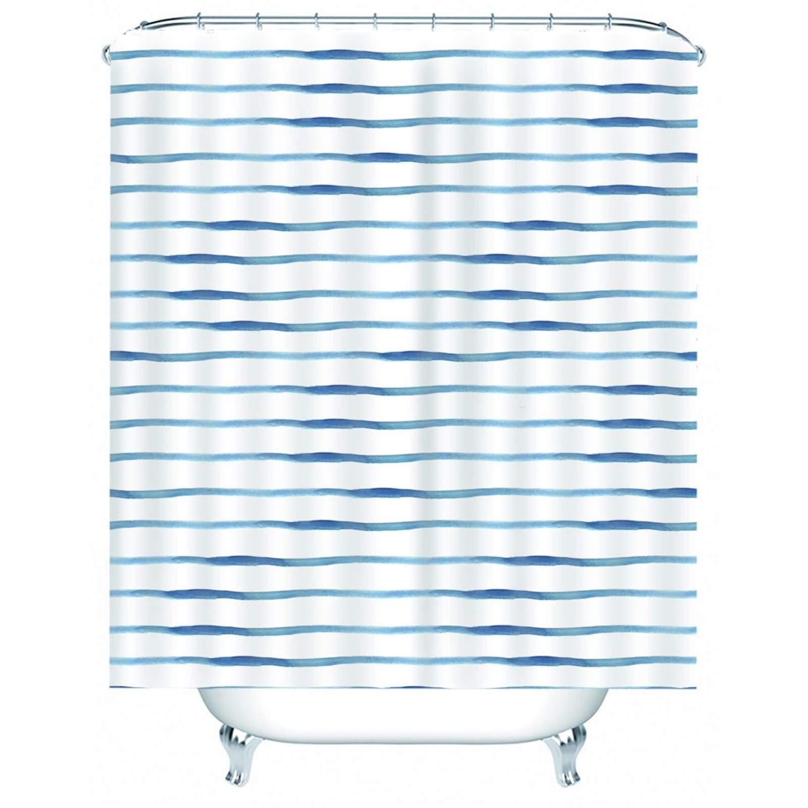 Rideaux manga bleu blanc style hotel luxe occultant pour douche 200x180