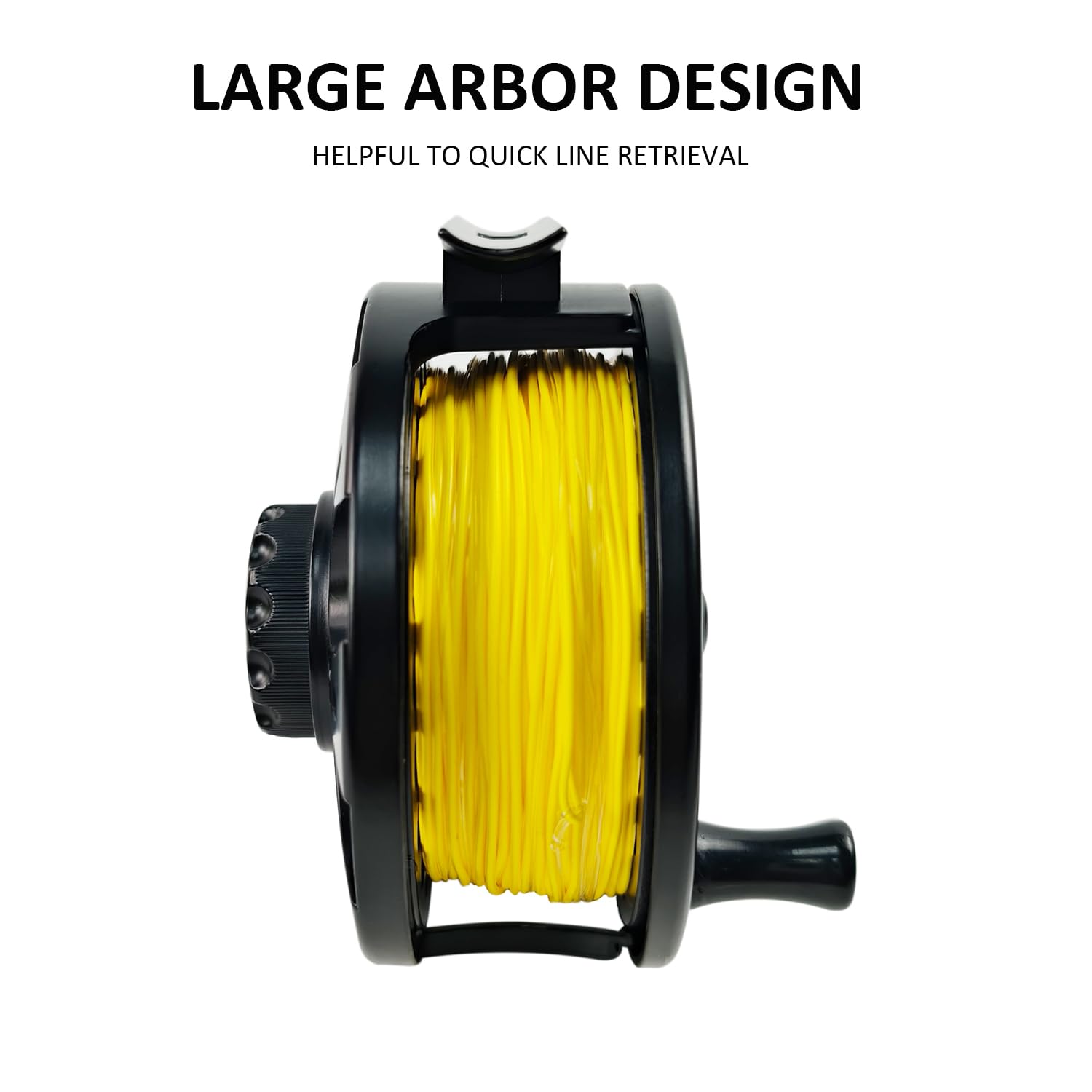 Aventik HVCE Graphite Fly Reel Center Drag System Classic III Graphite Large Arbor Sizes 3/4, 5/6, 7/8 Fly Fishing Reels