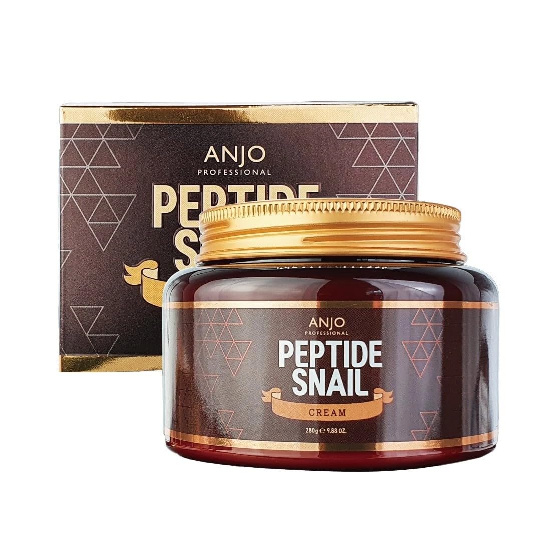 ANJO Professional Snail Peptide Cream 280ml, Korean Anti-Wrinkle Moisturiser with 97% Snail Mucin & Peptide, Hydrating