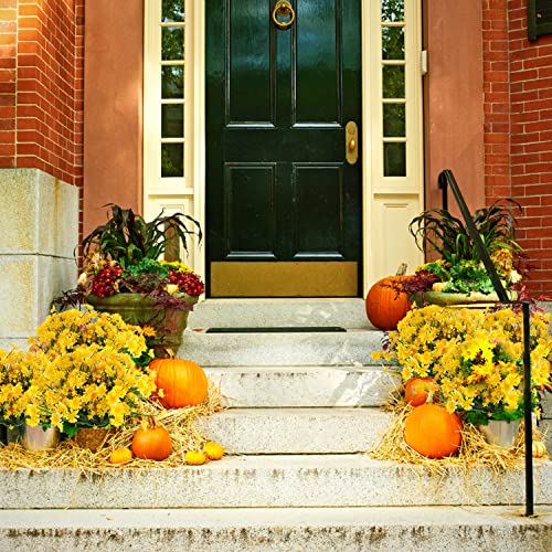 Kimober 8 Bundles Artificial Daisy Flowers,Plastic Fake Greenery Shrubs Plants For Indoor Outside Home Garden Porch Decor, Hanging Decoration(Yellow) #TOP5