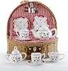 Porcelain Tea SetBasket, Cherry