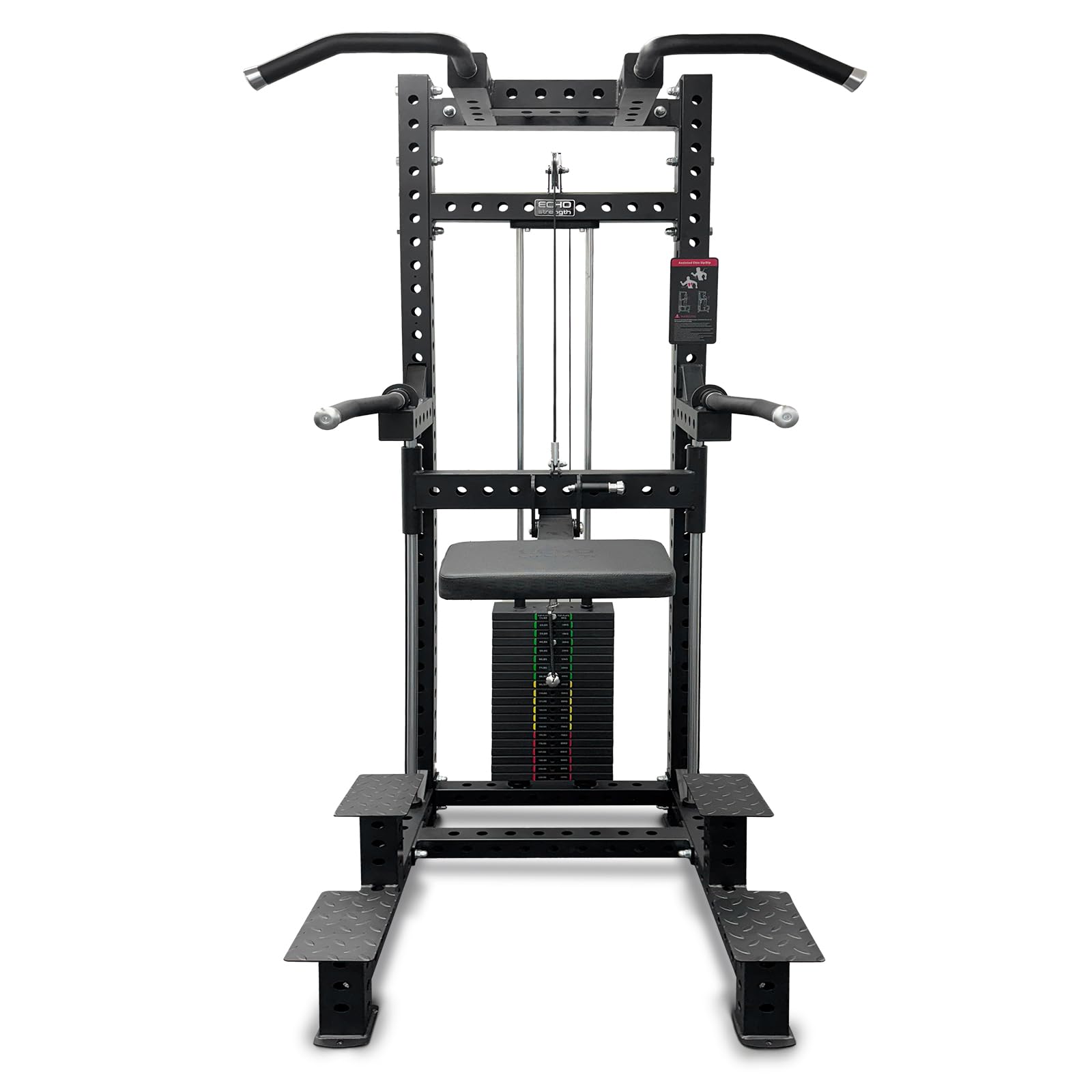 Commercial-Grade Strength Exercise Equipment with 220lb Weight Stack, 3"x3" 12-Gauge Steel Tubing for Home &amp; Gym, Multi-Function Trainer Machine for Strength Training &amp; Body Building