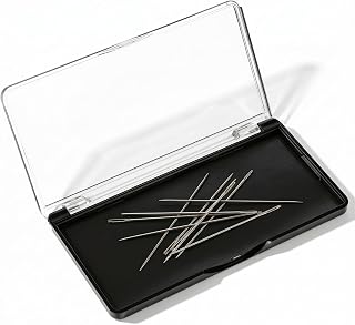 자석 바늘 케이스 투명 커버가 있는 바느질 바늘 케이스, 강력한 내장 자석으로 10.5cm 미만의 핀 고정 휴대용 바늘 정리함 상자, 바느질 퀼팅 공예 용품용