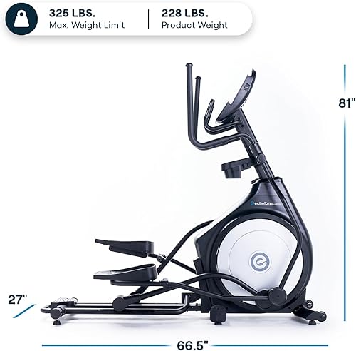 Miniatura 8 de Echelon Ellipse Series – Light Commercial-Grade Ellipticals for Full-Body, Low-Impact Cardio with 32 Resistance Levels, 15 Incline Levels, 20”