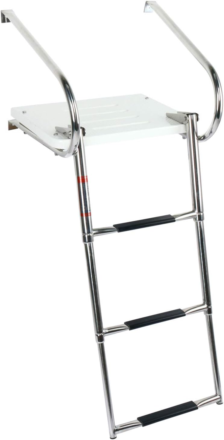 Automotive MOTORS Deluxe Universal Fiberglass Boat Swim Platform with 3