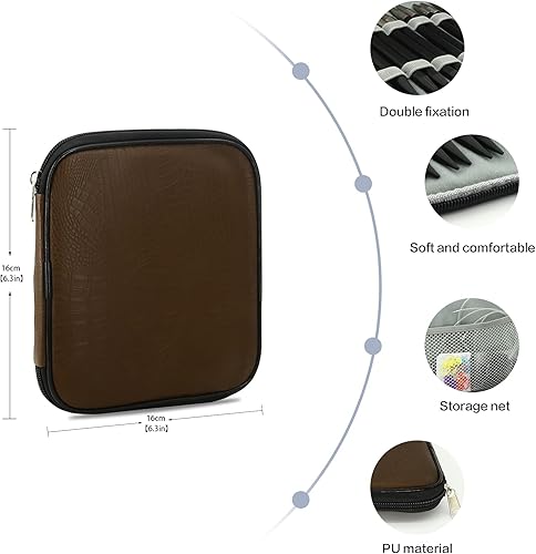 Miniatura 3 de Ruidi Juego de agujas de tejer de lazo intercambiable redondo de ébano de 10 pares