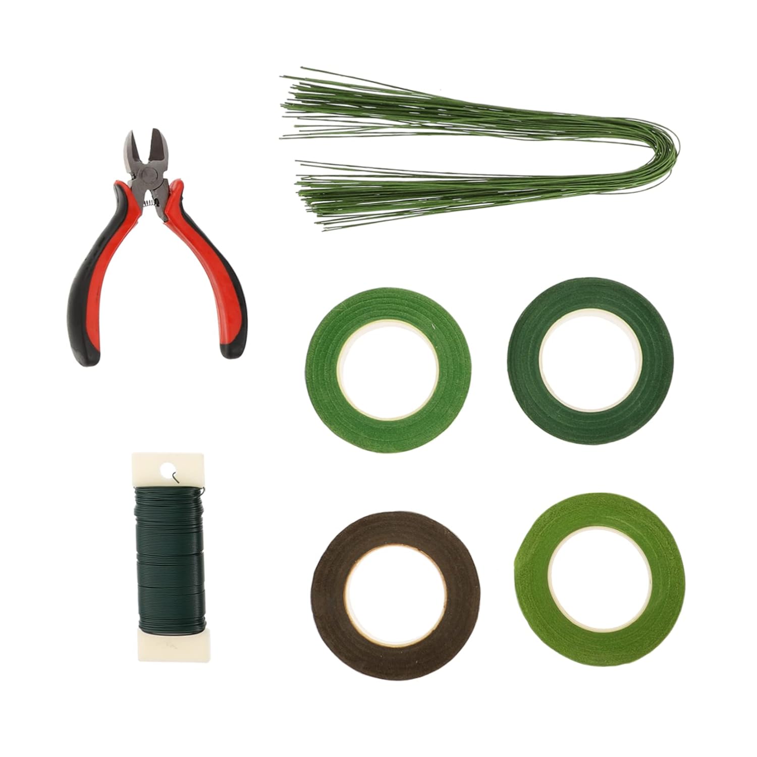 LALAFINA 1set Floral Arrangement Tool Kit Set Floral Tape Stem Wire and Pliers for Wrapping and Holiday Decorations