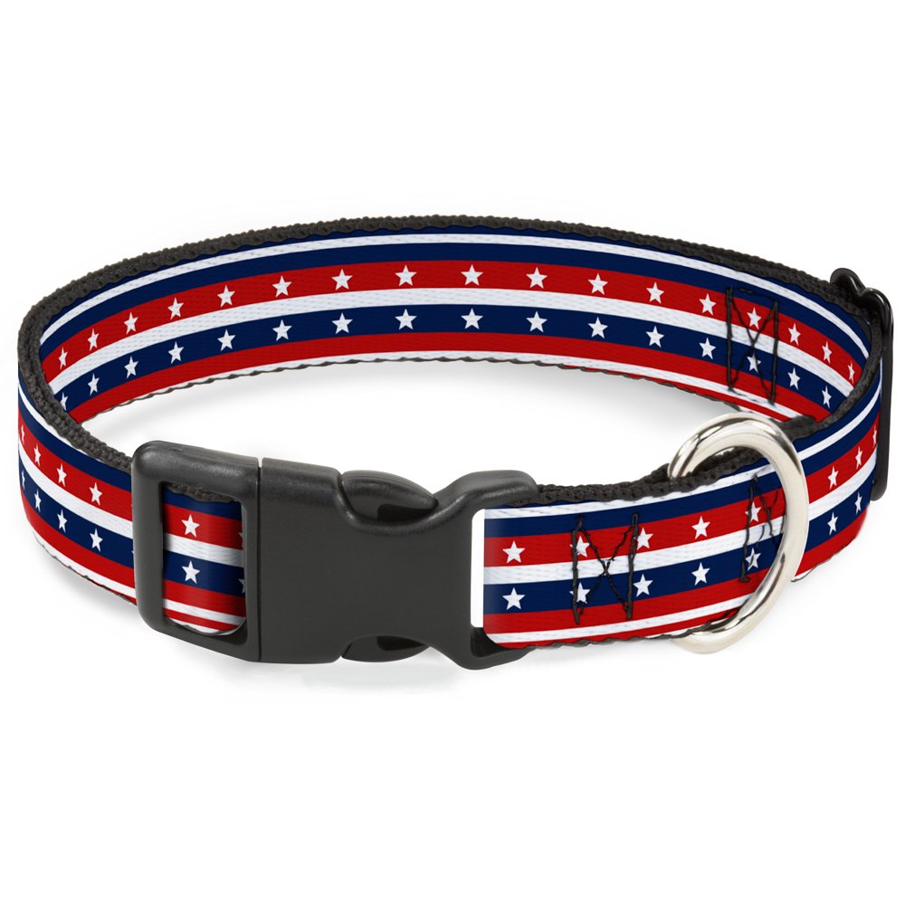 Collar de plástico Buckle-Down PC-W30195-NM de 1,27 cm de ancho con clip resistente